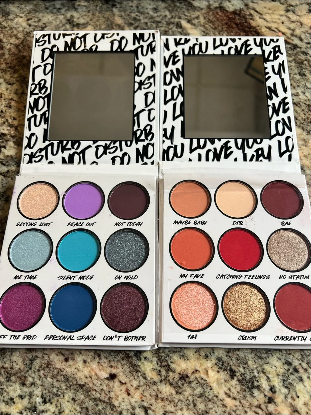 bh Cosmetics 'Not Drunk, Just Pout' & 'Low Key Love' White Palette Duo
